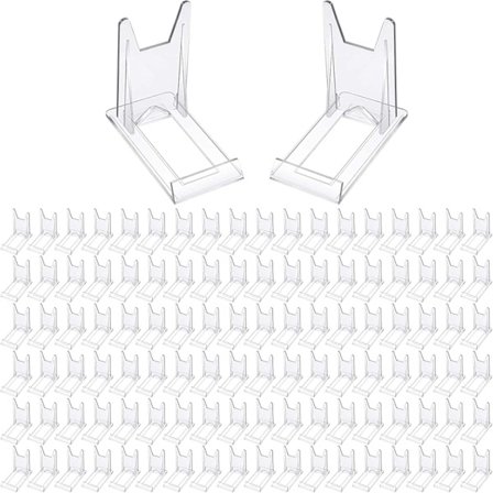 10 stk. justerbare akrylfatstativ for utstilling, plaststativholdere, bildeplatestativ, klare miniatyrstaffelier for å vise bilder