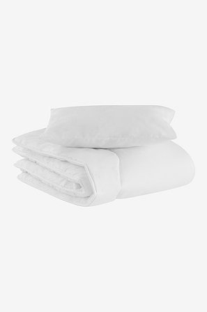 Jotex - Baby Barntäcke Med Kudde Vagn/vagga Set 2 Delar Vit CELINE - Köp Täcken & kuddar hos Jotex