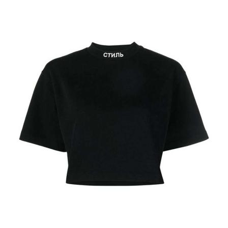 Heron Preston, Heron Preston T-shirts and Polos Czarny Czarny, Kobieta, Rozmiar: M