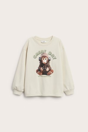 Kappahl | Sweatshirt med tryck | Beige
