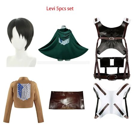 Cosplay Anime Levi Ackerman Mikasa Ackerman Cosplay Kostume Eren Jaeger Outfits Hange Zoe Cosplay Kostume AOT Fuld Sæt