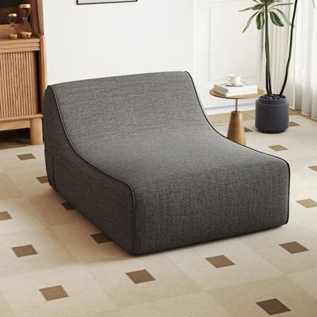 COSTWAY Ilmapatja - Irrotettava ja Pestävä Päällinen, Ergonominen Muotoilu Liukumaton Pohja 126 x 106 x 66 cm (P x L x K) Harmaa