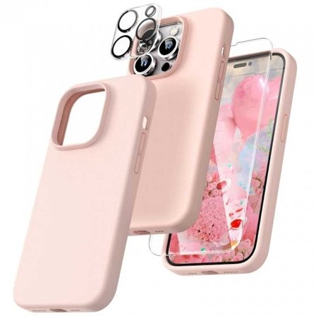 3in1 Gummibelagt Stilrent Skal iPhone 16 Pro Max - Rosa