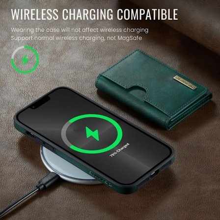 (Til iPhone 15 Plus) DG.MING M6 Serien Magnetisk Pung Etui