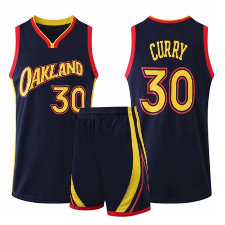 NBA Basketball Uniform GSW21 City Black Suit - Curry nr 30 XL (165-170cm)