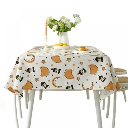 Duk i mitten av århundradet modern 1950-tal abstrakt 1960-tal färger mode femtiotal rektangulär duk polyestertyg hållbar miljövänlig utomhuspar