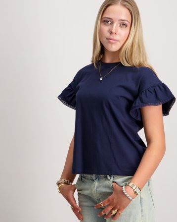 LMTD NLFFANG SHORT CAPSL. TOP Bleu Hauts et chemisiers Fille - Kids Brand Store