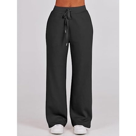 Dame 2-delt træningsdragt sæt, Rummeligt loungewear, Sporingsdragt Black