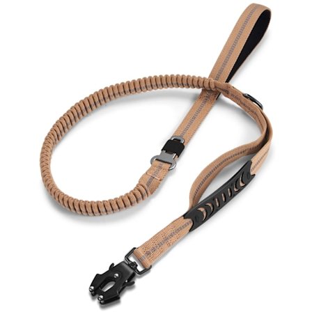 Kraftig hundesnor til mellemstore til store hunde, 1,2-1,8 meter lang, stødabsorberende og anti-træk, udstyret med avancerede og letanvendelige 