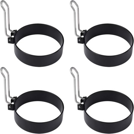 Stekte eggehalvdeler, non-stick stekt eggform for stekepanne Rund