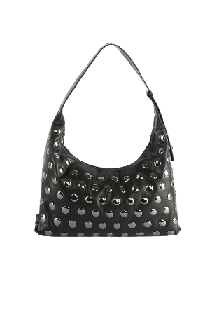 HVISK Lane Soft Structure Studs Handväskor Dam Svart ONESIZE