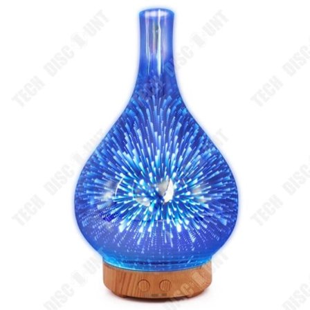 Aromadiffuser - TD - 3D - Glas - 100ML - Flerfärgad LED-belysning