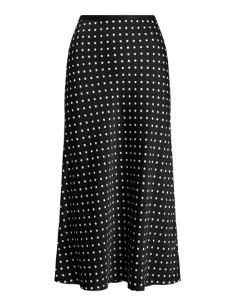 Polo Ralph Lauren | Polka-Dot Satin Skirt | 32