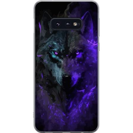 Samsung Galaxy S10e Gennemsigtig cover Ulven Lilla