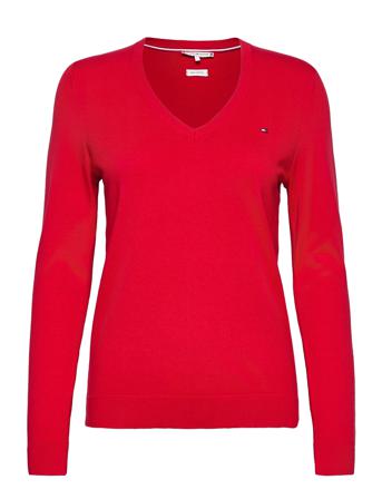 Heritage V-Nk Sweater Pulllover Röd Tommy Hilfiger
