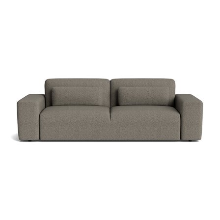 Messina 3-Sitzer-Sofa in Mito Grau, modernes Design, bequeme Polsterung mit Nozag-Federn, hochwertiger Stoffbezug, Breite 80cm für Komfort.