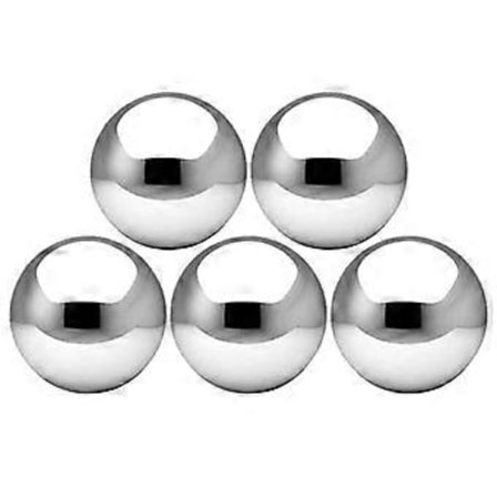 Havekugle med rustfri stålramme, 50 mm, 5 stk.