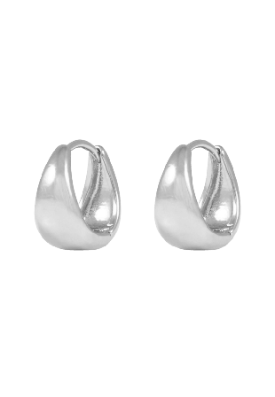 SNÖ of Sweden Honey Drop Ring Ear 12mm Örhängen Dam Silver ONESIZE