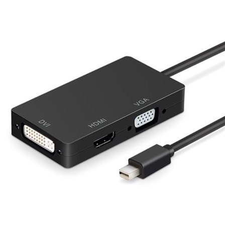 Mini DP till VGA/HDMI/DVI Adapter Svart