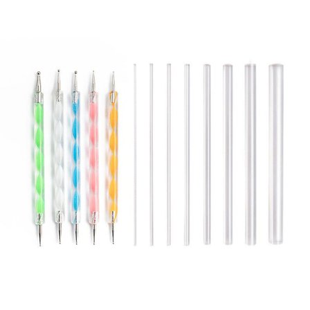 13 stk prikkeverktøysett i rustfritt stål for mandala-steinmaling