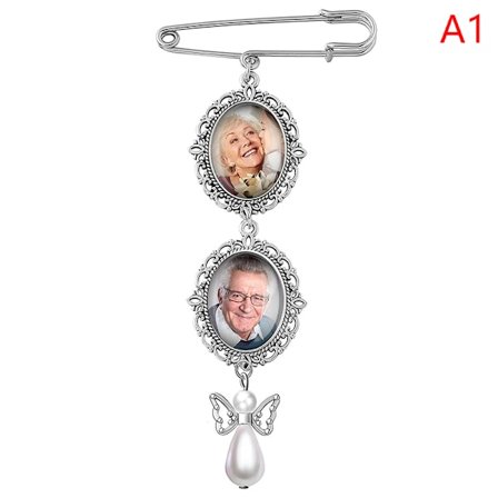 Bröllopsbukett Foto Berlock DIY Pin Brosch Making Kit