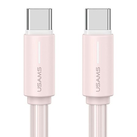 USAMS 1m 60W USB-C - USB-C Kabel Rosa