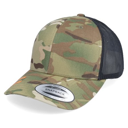 Yupoong - Camo trucker Lippis - Multicam Camo/Black Trucker @ Hatstore