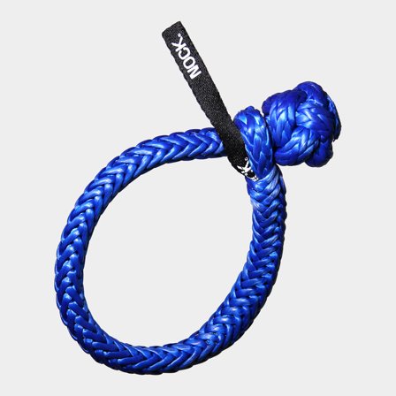 Manille souple NOCK Titan Pro, PE-UHMW 78, bleu, Ø12 mm (fabriquée à partir de Ø6 mm de cordage), 120 mm, 3800 kg