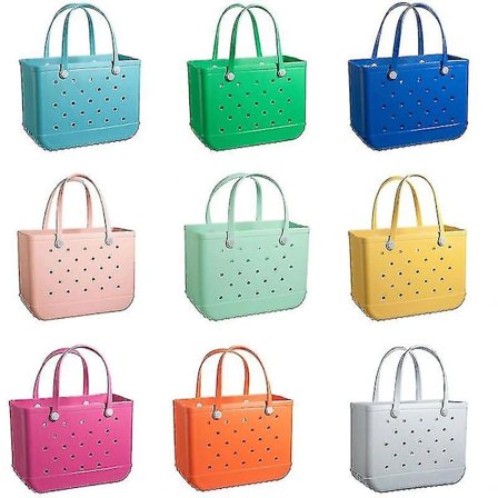 Bogg Style EVA Gummivandtæt Holdbar Strandtaske Med Huller Ny 2024[C] Hot Pink