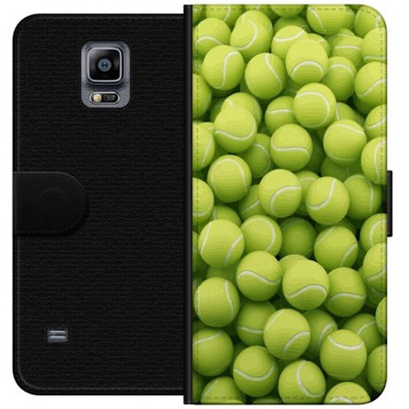 Kompatibel Tegnebogsetui til Samsung Samsung Galaxy Note 4 Mønster af grønne tennisbolde i høj detalje, sporty motiv med gentagende tekstur og stæ