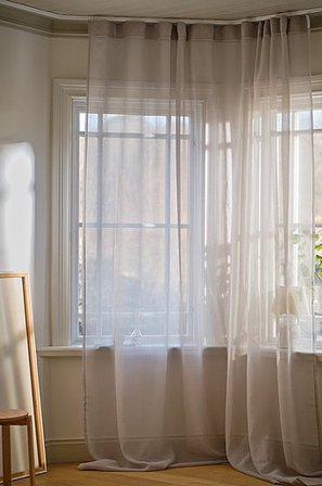 Jotex - Voile Gordijn Extra Breed 1 Lengte Beige BEIGE - ALBA - Koop Multifunctionele gordijnen bij Jotex