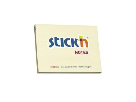 STICK'N Notes STICK`N 76x102mm gul - Lyreco - Kontorsmaterial - Notes och Post-It - Notes - Gula