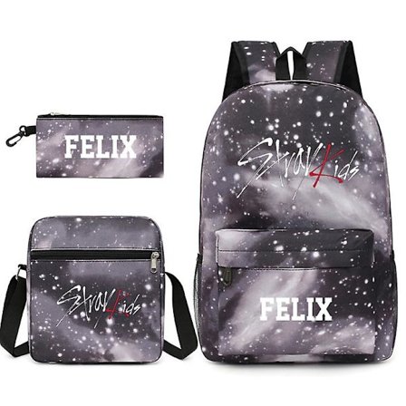 Stray Kids taske Tredelt rygsæk Studenter skoletaske Bedste rygsæk til børn