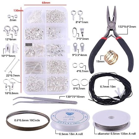 Smykkefremstillingskit DIY Øreringe Materialer Reparationsværktøj