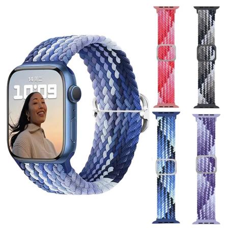 For Apple Watch med Iwatch flettet nylon 1/2/3/4/5/6/7/se - Perfet purple 38/40/41mm