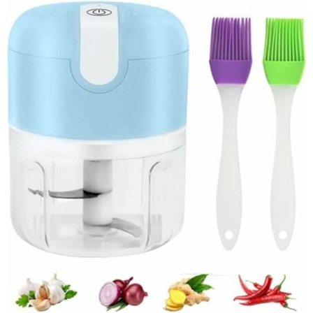 Trådløs genopladelig elektrisk hakker 250 ml hvidløgspresser mini foodprocessor til skæring af frugt hvidløg grøntsagskødhakker hvid?