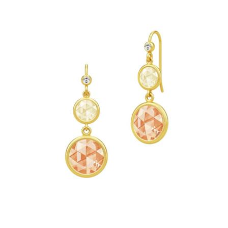 Julie Sandlau Cocktail Double EarringS Orange, Dame Øreringe, Størrelse: ONE Size