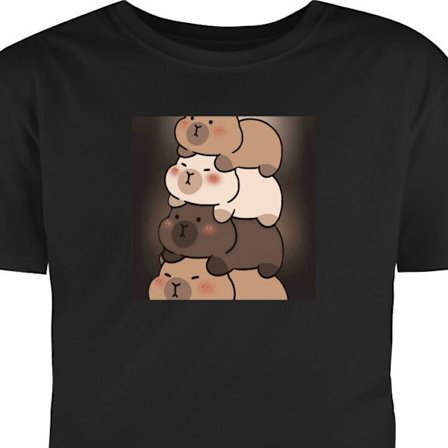 Barn T-shirt Capybara Kawaii Söt Djur Figur