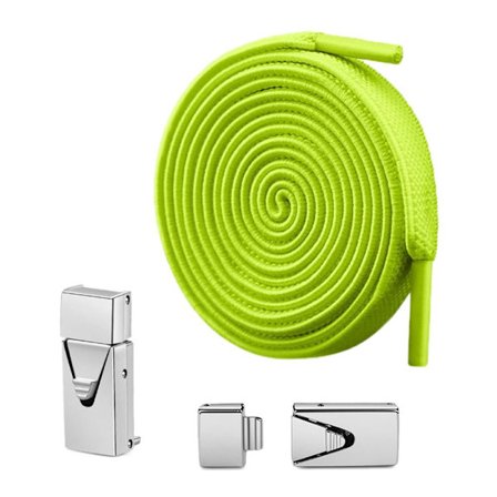 Press Lock Skosnören Quick No Tie Skosnören FLUORESCENT GRÖN fluorescent green
