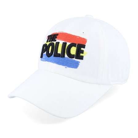 American Needle - Vit unconstructed Keps - The Police Ballpark White Dad Cap @ Hatstore