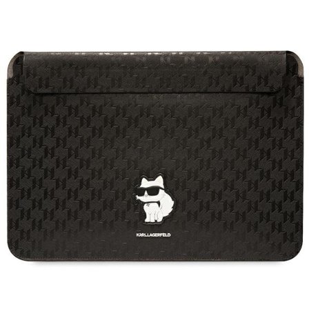 Karl Lagerfeld Saffiano Monogram Choupette taske til en 16" laptop - sort