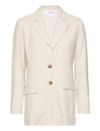 Slfviva Ls Blazer Noos Grey Selected Femme