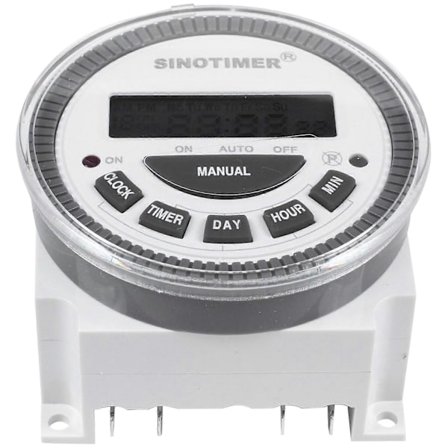 SINOTIMER Tm-619H-2 230Vac 7 Dager Ukentlig Programmerbar Digital Timer Lysbryter Utgang 220V Volt