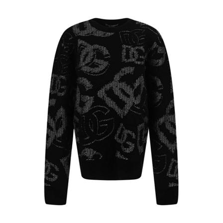Dolce & Gabbana Knit Logo Sweater Sort, Dame