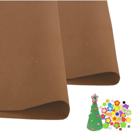 2 stk. Brune Eva-skumplader Cosplay EVA-skum 1 mm tyk 50x50 cm EVA-skumpapir til kunsthåndværk DIY-projekt