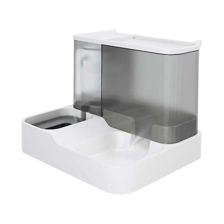 Automatisk Husdjursmatare, 2-i-1 Mat- och Vattenskålset, Automatisk Vattenfontän och Matdispenser