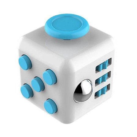 Fidget Cube - Stressleketøy - Blå/hvit Blå