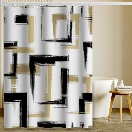 Duschdraperi med flerfärgade linjer 180x180cm