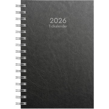 Tidskalender 2026 Svart Kartong