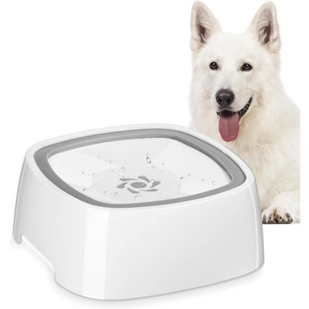 Hundeskål, Anti-Splash vannskål No-Spill Anti-Overflow Hundevanskskål Anti-Drop Flytende Skål for Hjem Reise Kjøretøy 1L